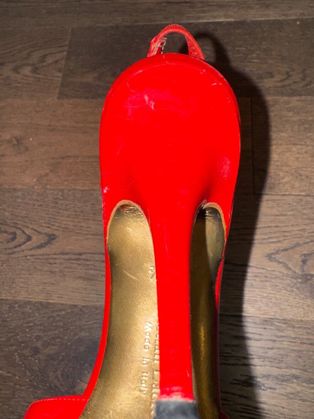 Christian Lacroix Patent Red Leather Bow Accents Slingback Heels - Picture 8 of 10